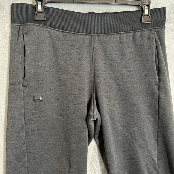 Under Armour Coldgear Fleece Open Sweatpants Loose Fit Charcoal Women's Size M - Picture 2 of 9